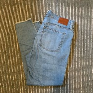 JCrew 9” High Rise Toothpick Jeans